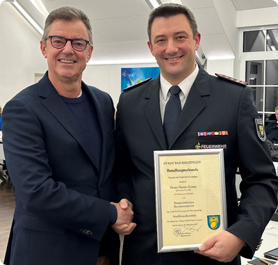 Erster hauptamtlicher Feuerwehrkommandant