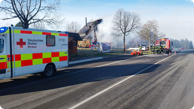 30 Personen nach Brand durch DRK betreut