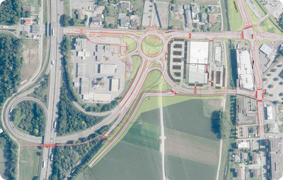 Großkreisel für die A 14-Anschlussstelle