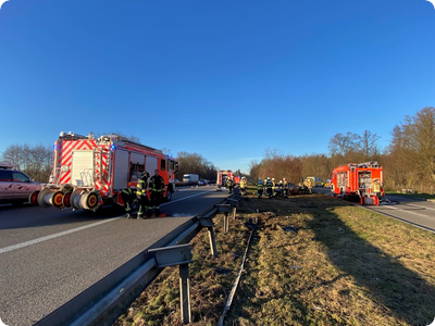 Bei Verkehrsunfall auf A 5 verletzt
